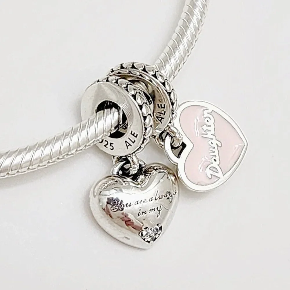 Pandora Mother & Daughter Hearts Dangle Charm